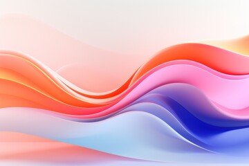 Aufkleber - Background from abstract pastel waves. AI generated