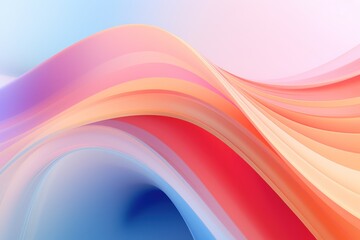 Aufkleber - Background from abstract pastel waves. AI generated