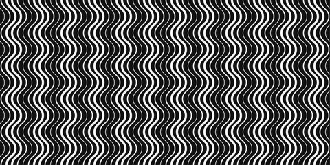 Aufkleber - Wavy simple lines. Stripes going one after another. Minimal and endless patern. For the interior, packaging, pillows, cups, notebooks, wallpapers.