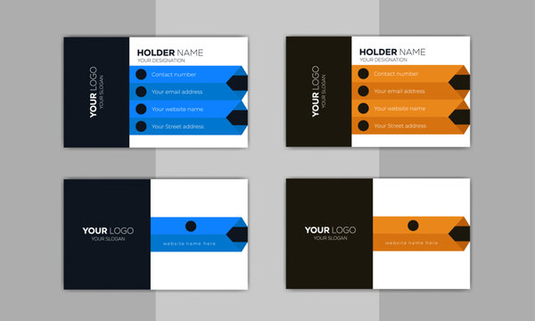 Corporate Business Card Design Template |  Modern Creative Business Card Template, Developer Designer Visiting Card Design ideas for personal identity