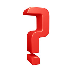 Poster - 3D red question mark or icon design