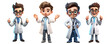 © Rasheeda - 3D Cartoon doctor character on transparent background