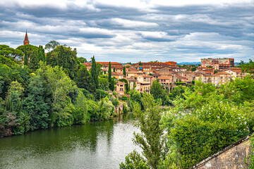 Wall Mural - Albi on the Tarn river the red town in south west of France