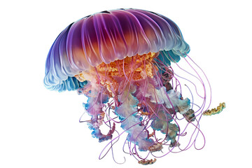 Jellyfish tank. isolated object, transparent background