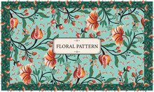 Colorful Asian Style Floral Pattern. Background Floral Tapestry. 
Paisley Pattern With Traditional Indian Style, Perfect Design For Decoration And Textiles