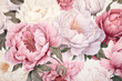 © SHOTPRIME STUDIO - Rose watercolor flowers floral romantic peony pink art nature pattern