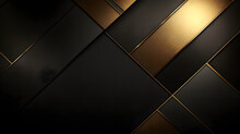 Abstract Luxury Background Of Metal With Black And Gold Color