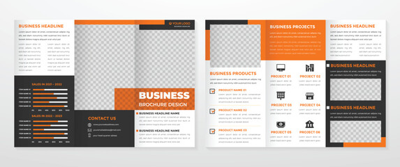 minimalist brochure template with modern concept and minimalist layout use for business profile and product catalog