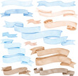 © Stella - Watercolor illustration set of Banner Ribbons