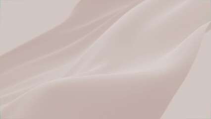 Abstract tenderness beige brown silk background luxury wave cloth satin pastel color fabric. Gold milk liquid wave splash, wavy fluid texture. Fluttering material. 3D animation motion design wallpaper