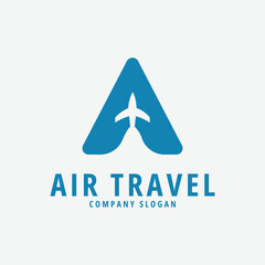 Wall Mural - air travel line art design logo illustration icon