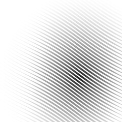 Poster - Diagonal lines halftone effect. Abstract black and white background with curve lines and waves. Banner.