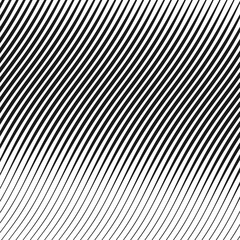 Poster - Diagonal lines halftone effect. Abstract black and white background with curve lines and waves. Banner.