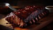 thick smoky barbecue spareribs