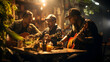 © kitti - Group of friends having an outdoor party Generative AI