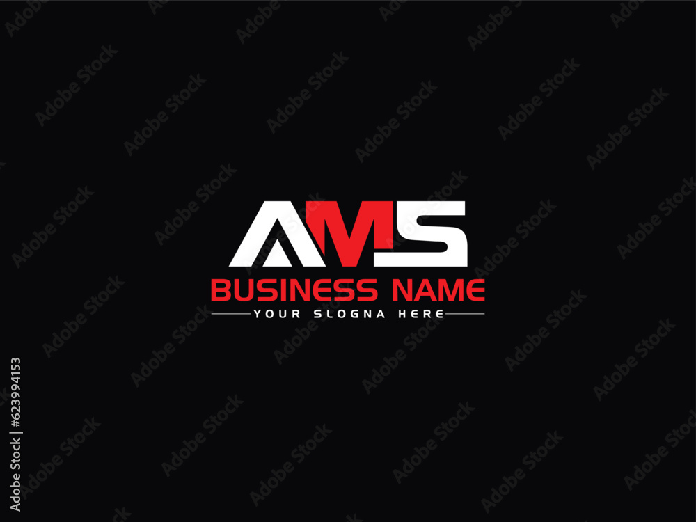 AMS Logo Vector Art, Initial ams Alphabet Letter Logo Template Stock ...
