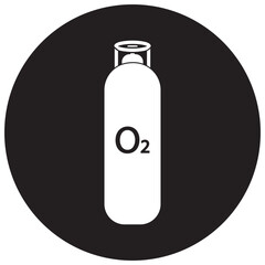 Poster - oxygen cylinder icon vector