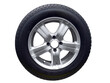 tire with aluminum wheel rim transparent