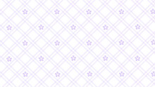 Diagonal Purple Checked Pattern And Flowers On The White Background