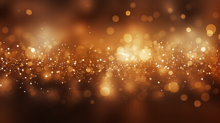 Wall Mural - Abstract gold bokeh background. Christmas and New Year concept.Generative AI