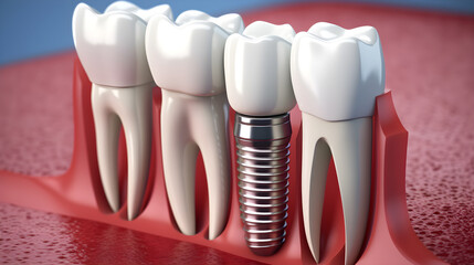teeth implants with metal