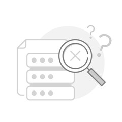 Poster - data not found on server concept illustration flat design vector eps10. modern graphic element for l