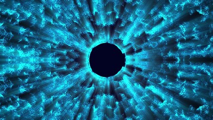 Wall Mural - big data visualization. abstract dynamic particles. abstract space background on a scientific astron