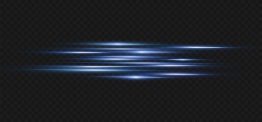 Wall Mural - vector illustration in blue color. set of light effects. glare and flash. bright beams of light. glo