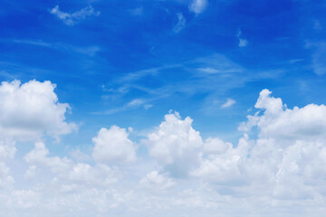 Wall Mural - blue sky with clouds many beautiful white