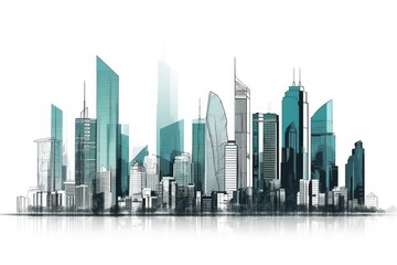 Wall Mural - panorama city illustration material