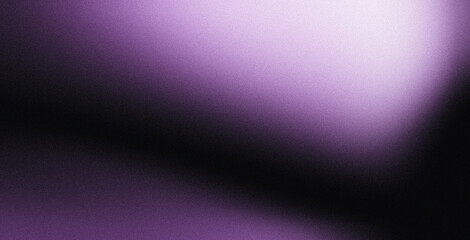 White purple blurred abstract gradient on dark grainy background, glowing light spot, large banner size