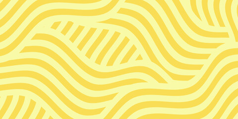 Noodle Ramen Pattern background. Pasta food texture spaghetti geometric. Abstarct ramen ornament. Flat vector illustartion. Wave texture background