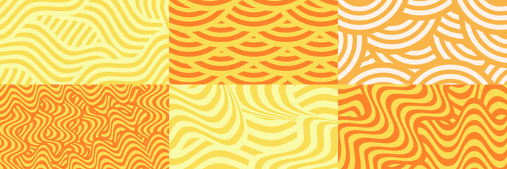 noodle ramen pattern set background. pasta food texture spaghetti geometric. abstarct ramen ornament