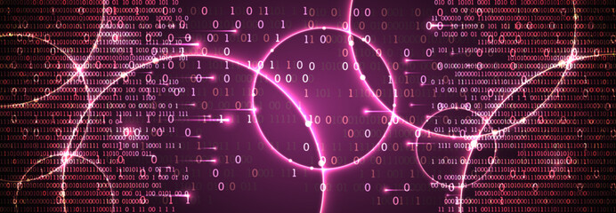 Technology background. Big data concept. Binary computer code.