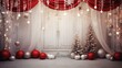 © Tuyres - Beautiful Colorful Festive Christmas Backdrop Wallpaper Texture. Generative AI illustration.