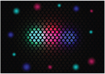 party lights disco ball,  colorful neon light background, 80s, 70s vintage retro party style wallpaper 