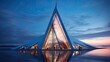 Modern Church Architecture: A stunning contemporary structure for worship and devotion: Generative AI