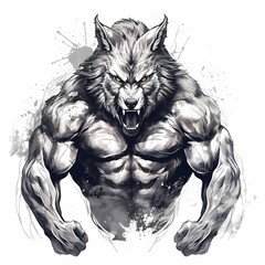 Wall Mural - Strong Wolf