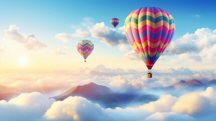 hot air balloons in sky