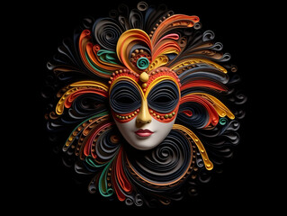 Wall Mural - A paper sculpture of a woman