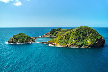 Canvas Print - Aerial view Islet of Vila Franca do Campo. Azores Island