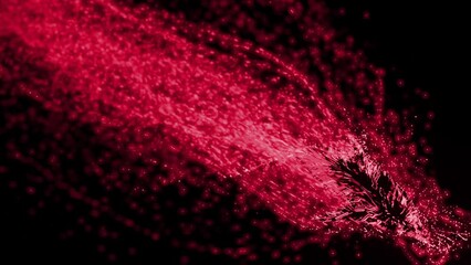 Poster - Black background with backlight. Design. Dark sky with bright shiny particles made in cartoon abstraction