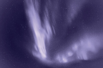 Sticker - northern lights, aurora borealis. monochrome violet space background