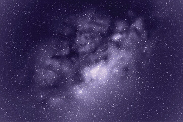 Sticker - Night starry sky and Milky Way. Monochrome cold blue space background