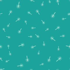 Poster - Green Toilet brush icon isolated seamless pattern on green background. Vector