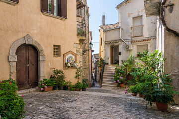 Wall Mural - Scenic sight in Maranola, small village overlooking Gaeta gulf, province of Latina, Lazio, central Italy.