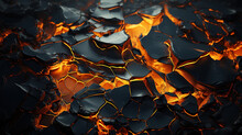 Hyper Realistic Photography, Abstract Hypnotic Illusion Of Colorful Lava Over Kryptonite Colors, Grunge, Horror, Vulcan, Futuristic Dark Background For Illustrations. Generative AI