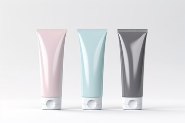 Poster - Set with blank tubes of cosmetic products