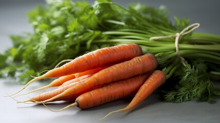 Wall Mural - Carrot on the white background. Created with Generative AI technology.