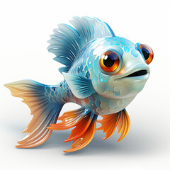 Canvas Print - fish cartoon character 